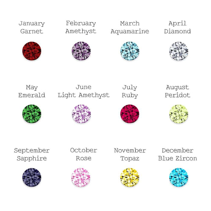 Numeral Zodiac with Birthstone Gold Necklace