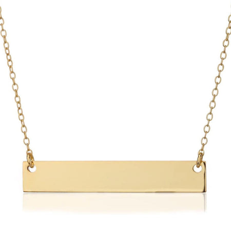 Silver .925 Yellow Gold Plating Bar Necklace. kays jewelery, jewelery store, jewelery store near me, jewelery near me, jareds jewelery, jareds jewelery, jewelery sale, nameplate necklace, bar pendant with name, bar pendant with name, name necklace, gold chains for men, gold chains, mens necklaces, nameplate necklace, jewelery store in Brooklyn. 