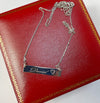 14K Yellow Gold Name Bar Necklace with Heart. Kays jewelery, jewelery store, jewelery store near me, jewelery near me, jareds jewelery, jareds jewelery, jewelery sale, nameplate necklace, bar pendant with name, bar pendant with name, name necklace, gold chains for men, gold chains, mens necklaces, nameplate necklace, jewelery store in Brooklyn.