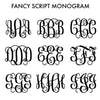 Round Script Monogram Initial Necklace