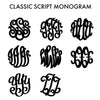 Monogram Gold Necklace Classic Script Large