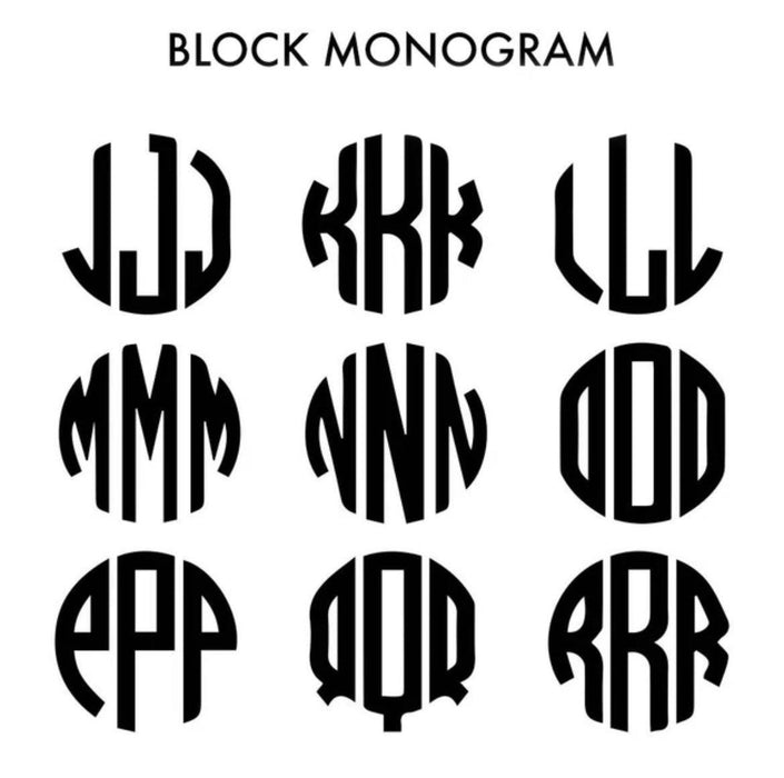 Small Block Two Initial Gold Monogram Necklace