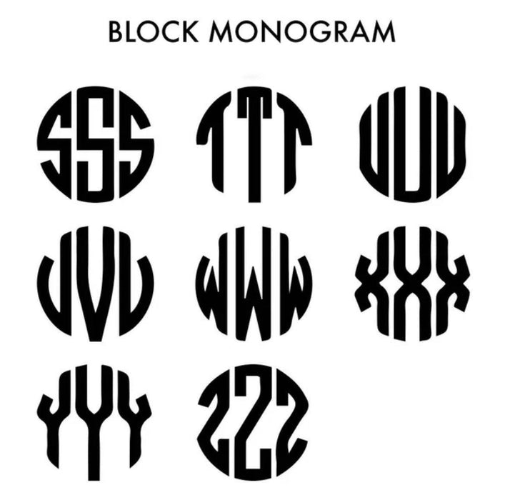 Small Block Two Initial Gold Monogram Necklace