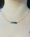Silver .925 Rose Gold Plating Bar Necklace. kays jewelery, jewelery store, jewelery store near me, jewelery near me, jareds jewelery, jareds jewelery, jewelery sale, nameplate necklace, bar pendant with name, bar pendant with name, name necklace, gold chains for men, gold chains, mens necklaces, nameplate necklace, jewelery store in Brooklyn. 
