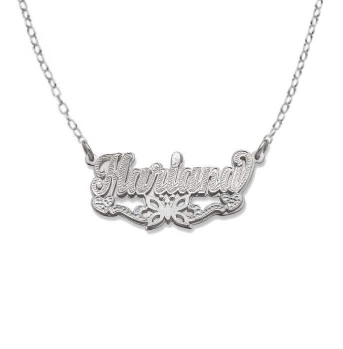 925 Sterling Silver Butterfly Necklace Double Nameplate Necklace Silver Jewelry Personalized Necklace Silver Nameplate Butterfly Nameplate Necklace Custom Name Jewelry High-Quality Silver Necklace Women's Jewelry Customizable Jewelry Unique Personalized Gift Fine Silver Necklace Double Butterfly Necklace Fashion Accessories Name Engraved Necklace Personalized Silver Jewelry Elegant Silver Necklace Sterling Silver Custom Necklace Butterfly Themed Jewelry.