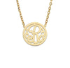 Round Script Monogram Initial Necklace