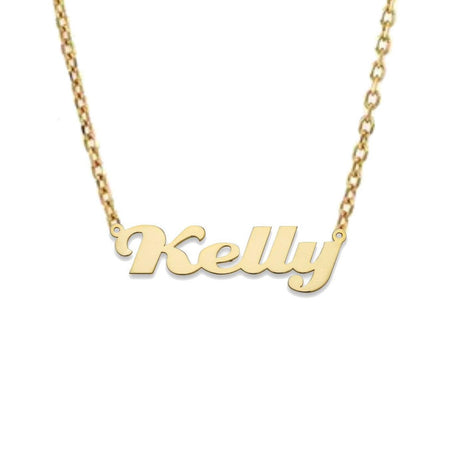 Magnolia Script Gold Nameplate Necklace - Bargain Bazaar Jewelry