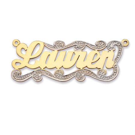 Diamond Cut Script Single Gold Jewelry Nameplate Necklace