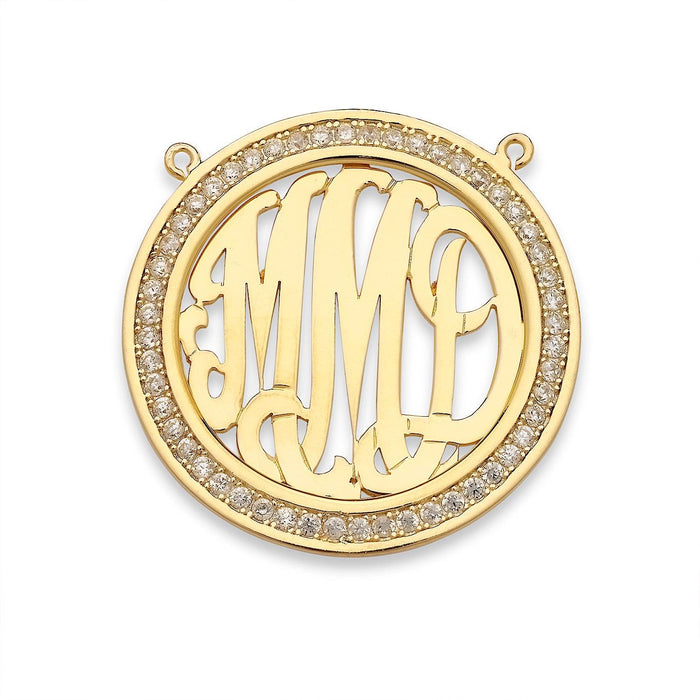 CZ Round Initial Jewelry Silver Plating Necklace