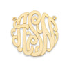 Monogram Gold Necklace Classic Script Large
