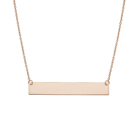 Silver .925 Rose Gold Plating Bar Necklace. kays jewelery, jewelery store, jewelery store near me, jewelery near me, jareds jewelery, jareds jewelery, jewelery sale, nameplate necklace, bar pendant with name, bar pendant with name, name necklace, gold chains for men, gold chains, mens necklaces, nameplate necklace, jewelery store in Brooklyn. 