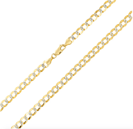 10K Gold 4mm Diamond Jewelry Cut Cuban Link Chain. Kays jewelery, jewelery store, jewelery store near me, jewelery near me, jareds jewelery, jareds jewelery, jewelery sale, nameplate necklace, bar pendant with name, bar pendant with name, name necklace, gold chains for men, gold chains, mens necklaces, nameplate necklace, jewelery store in Brooklyn.